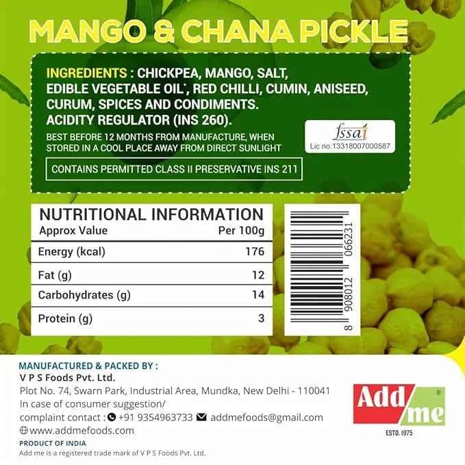 Add Me Mango & Chana Pickle – Tangy, Spicy, Authentic Taste