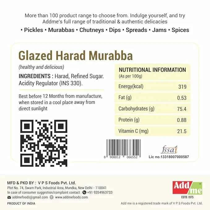 Dry Whole Harad Murabba, Large Size Harad Murabba Without Sugar Syrup