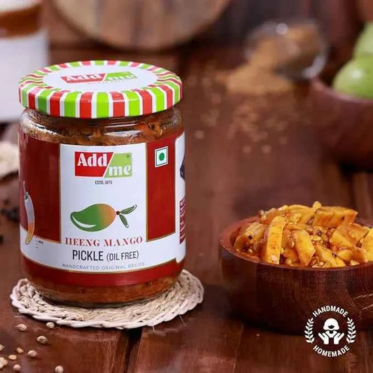 Hing Mango Pickle 500gm Tangy Aam Achar with Bold Heeng Flavor, Add Me