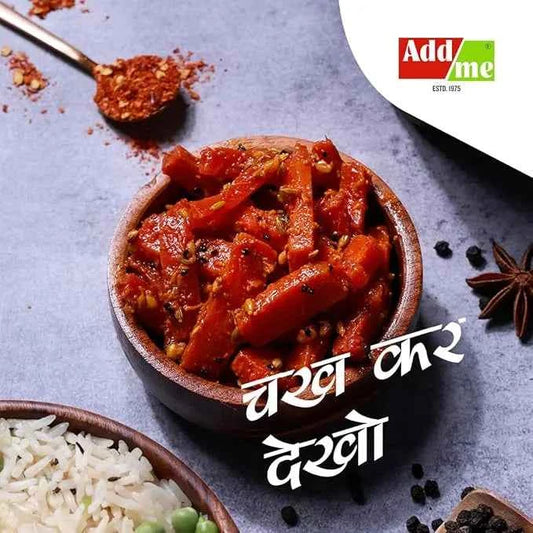 Instant carrot pickle (gajar ka achar), spicy & tangy, Add Me