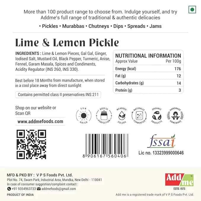 Lemon Pickle, Lime Pickle, Nimbu Achar – Tangy, Spicy & Zesty, Add Me