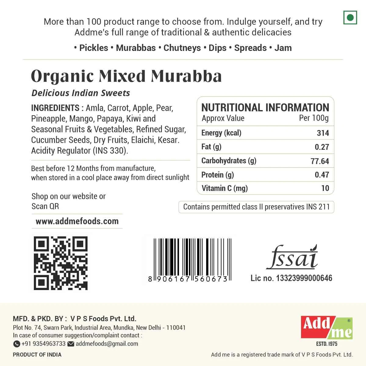 Premium Mix Murabba With Kesar, Elaichi 1kg, Fresh, Delicious Muraba