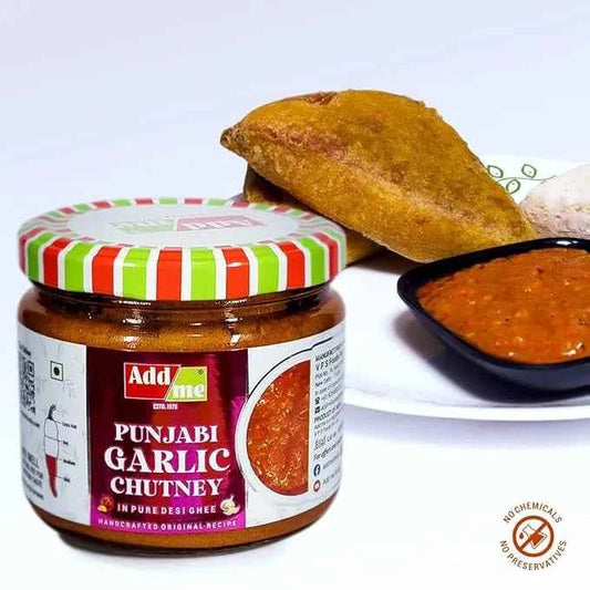 Punjabi Garlic Chutney in Pure Desi Ghee 300gm, Homemade Lahsun Ki Chatni