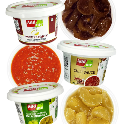 Add Me 7-in-1 Combo – Pickles, Murabbas & Chutneys 50gm Each Pack - Add Me Foods