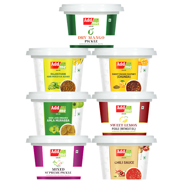 Add Me 7-in-1 Combo – Pickles, Murabbas & Chutneys 50gm Each Pack - Add Me Foods