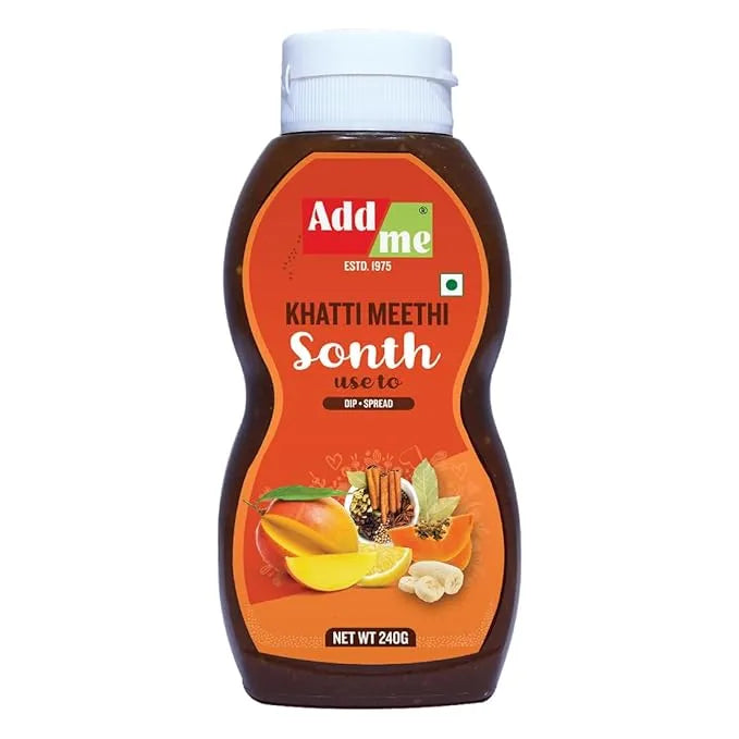 Bottle of Add Some Khatti Meethi Sonth on a white background