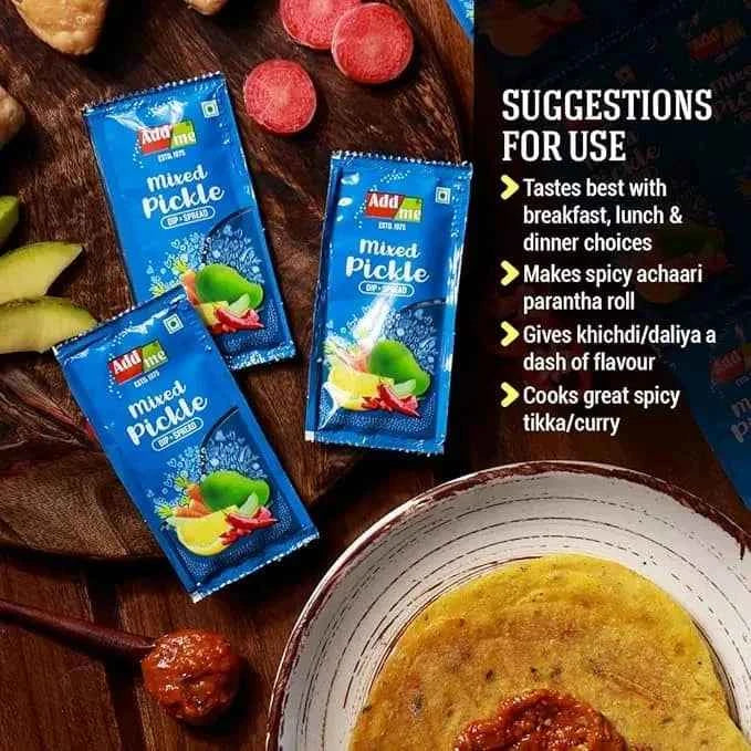 3 in1 Methi Mango & Sonth Chutney, Mixed Pickle(Pack of 48) - Add Me