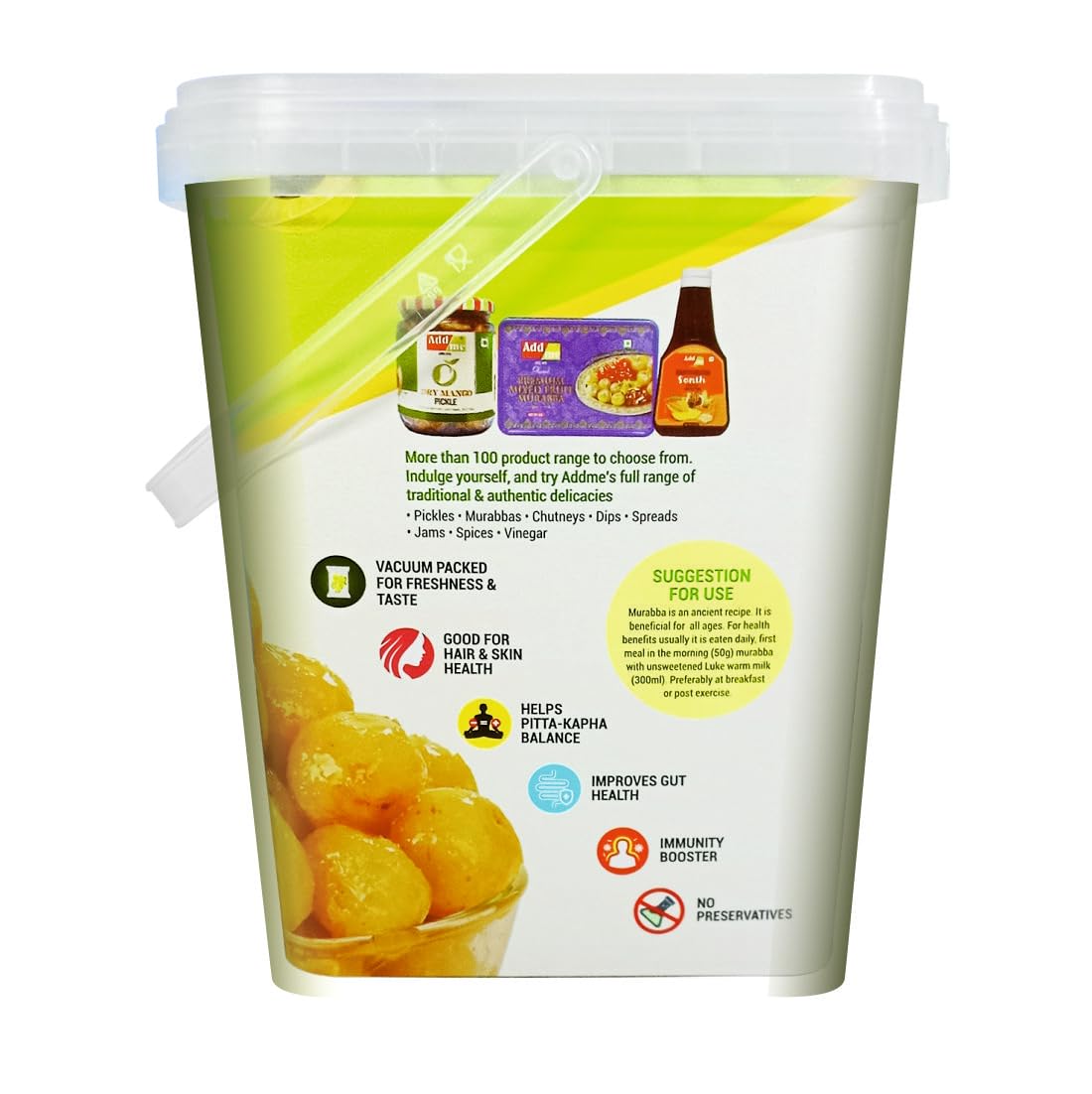 Organic Amla Murabba (Dry Awla Muraba Bucket Pack) | Natural Immunity Booster, Traditional Recipe