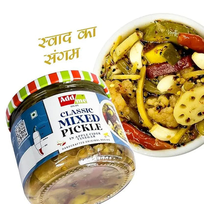 Mixed Pickle In Apple Cider Vinegar 300gm, Goodness Of Mixed Pickles, Sirka Wala Achar