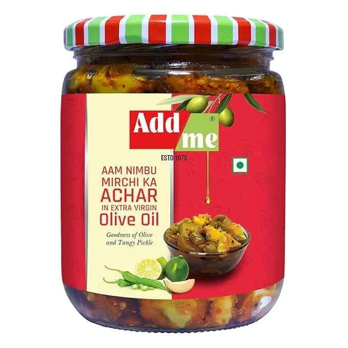 Aam Nimbu Mirch Ka Achar in Olive Oil 