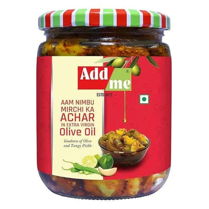Aam Nimbu Mirch Ka Achar in Olive Oil 