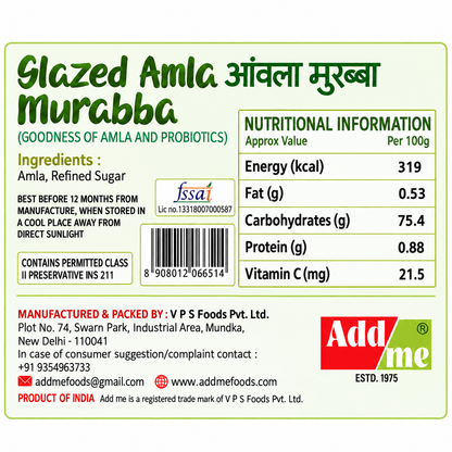 Glazed Amla Murabba | Traditional Sweet Amla Murabba 750Gm
