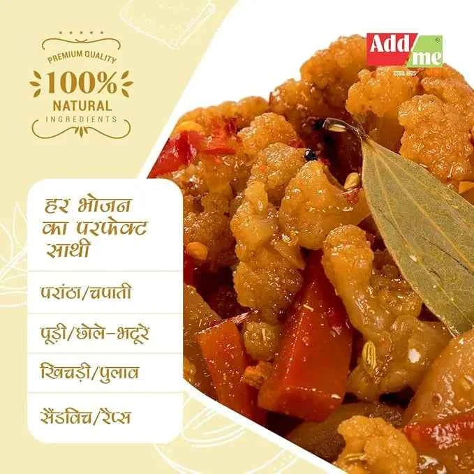 Add Me Punjabi Mix Achar Gobhi Gajar Shalgam Pickle 600gm Pack of 2