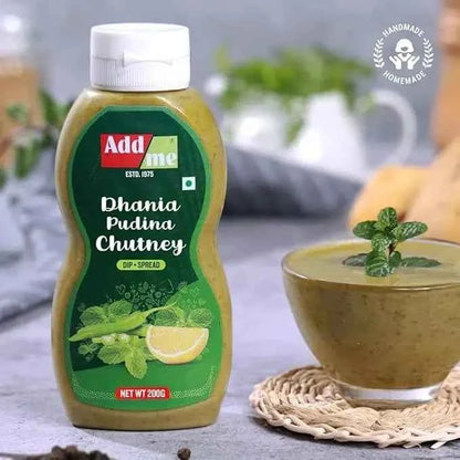 Dhania Pudina Chutney 210gm | Mint Sauce Pack Of 2, Add Me
