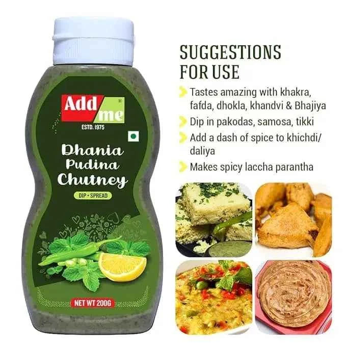 Dhania Pudina Chutney 210gm | Mint Sauce Pack Of 2, Add Me