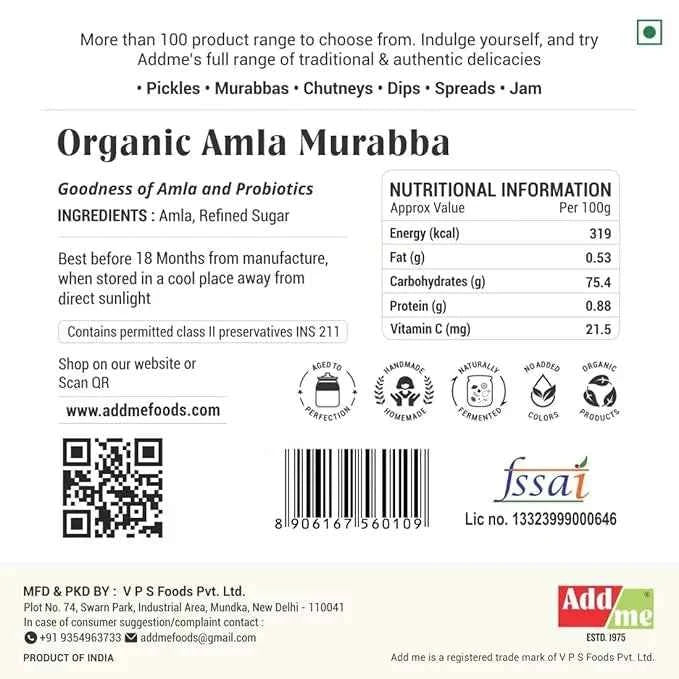 Dry Amla Murabba, Naturally Preserved Awla Ka Muraba info