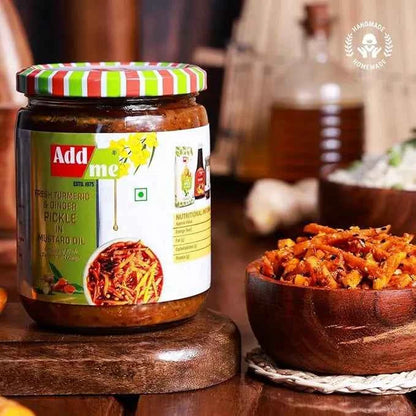 Fresh Turmeric & Ginger Pickle 500gm,  Easy Homemade Achar