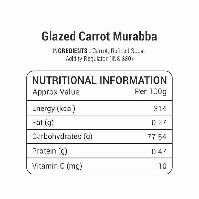 Carrot Murabba (Gajar Ka Murabba) Natural Sweet Preserve for Immunity & Wellness info