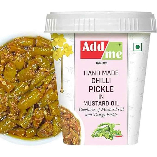 Hand Made Chilli Pickle In Mustard Oil, Homemade Hari Mirch Ka Achar