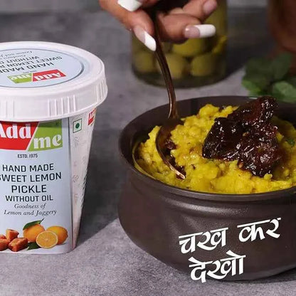 Hand Made Sweet Lemon Pickle Without Oil, Add Me Khatta Meetha