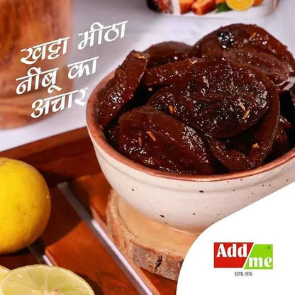 Hand Made Sweet Lemon Pickle Without Oil, Add Me Khatta Meetha