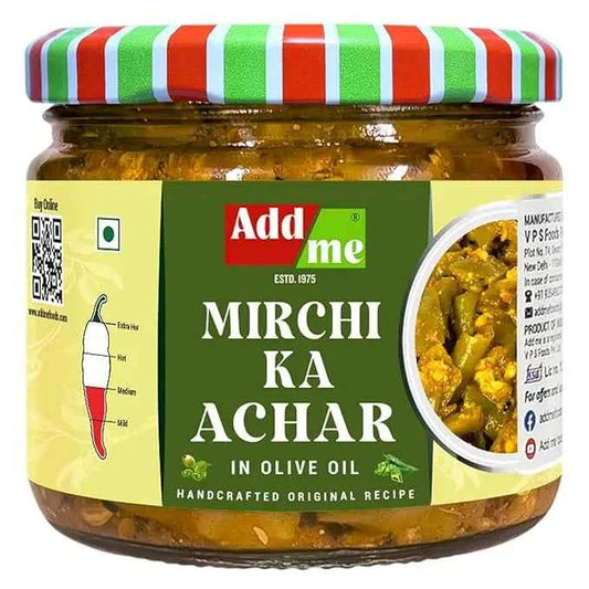 Hari Mirchi Ka Achar In Olive Oil, Homemade Green Chilli Pickle