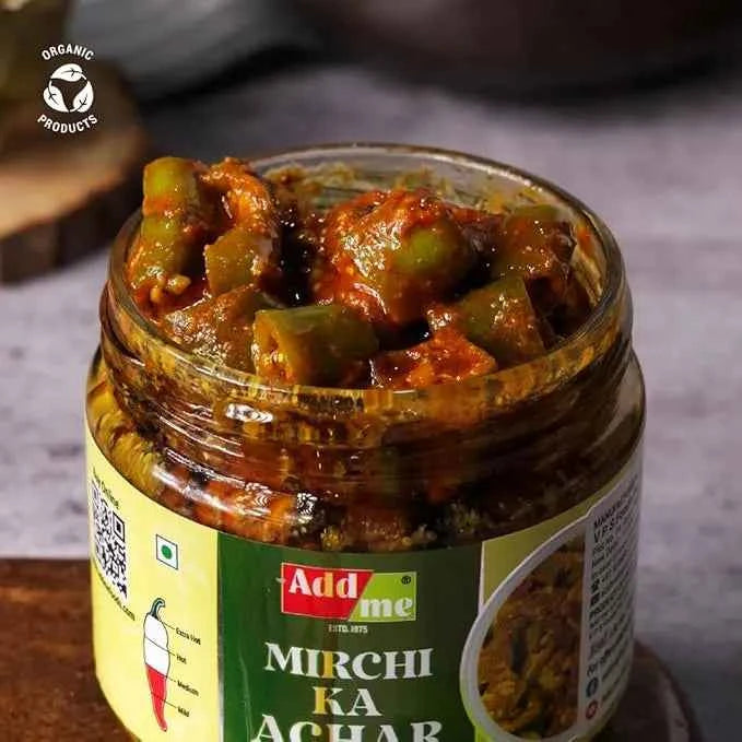 Hari Mirchi Ka Achar In Olive Oil, Homemade Green Chilli Pickle