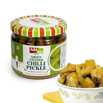 Homemade  Hari mirch ka bharwa achar 300 gm,  Green Chilli Pickle
