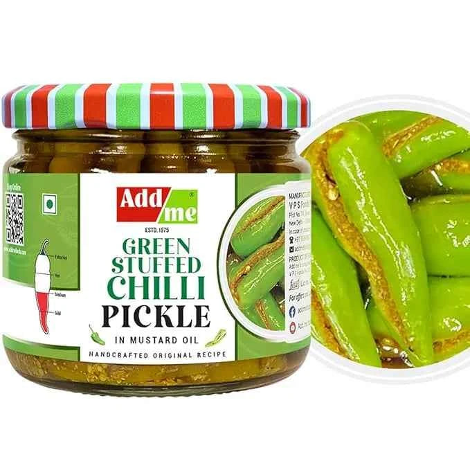 Homemade  Hari mirch ka bharwa achar 300 gm,  Green Chilli Pickle