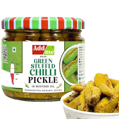 Homemade  Hari mirch ka bharwa achar 300 gm,  Green Chilli Pickle