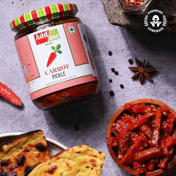Instant carrot pickle (gajar ka achar), spicy & tangy, Add Me