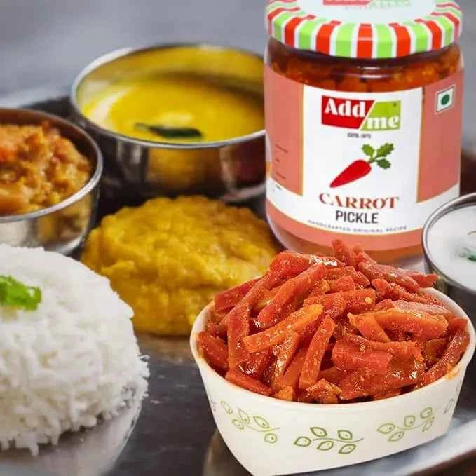Instant carrot pickle (gajar ka achar), spicy & tangy, Add Me