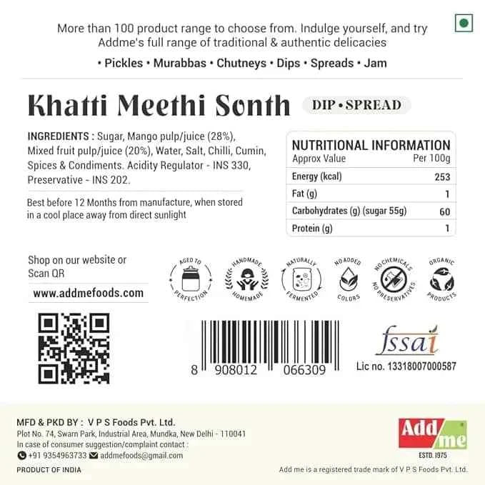 Khatti Meethi Sonth Chutney 240gm Pack of 2 - Add Me