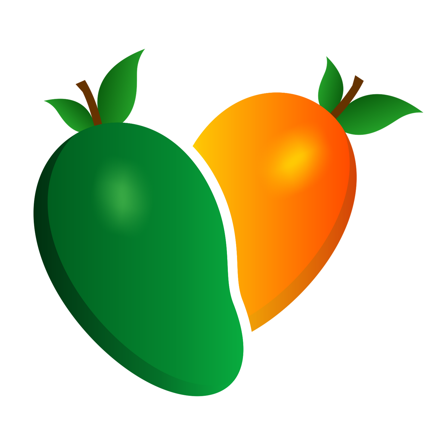 Add Me Foods: Illustration of a green and yellow mango on a transparent background