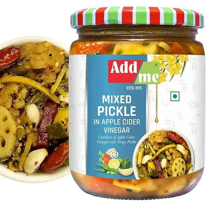 Mixed Pickle In Apple Cider Vinegar 500gm, Goodness Of Mixed Pickles, Sirka Wala Achar