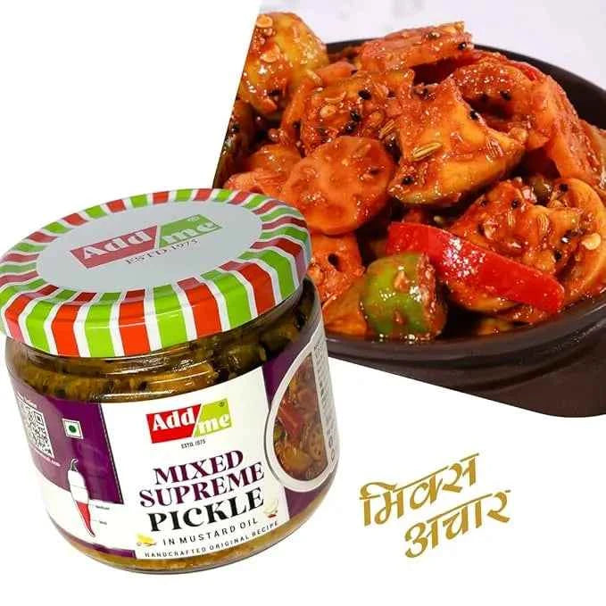 Mixed Supreme Pickle In Mustard Oil 300gm, Handmade Achar