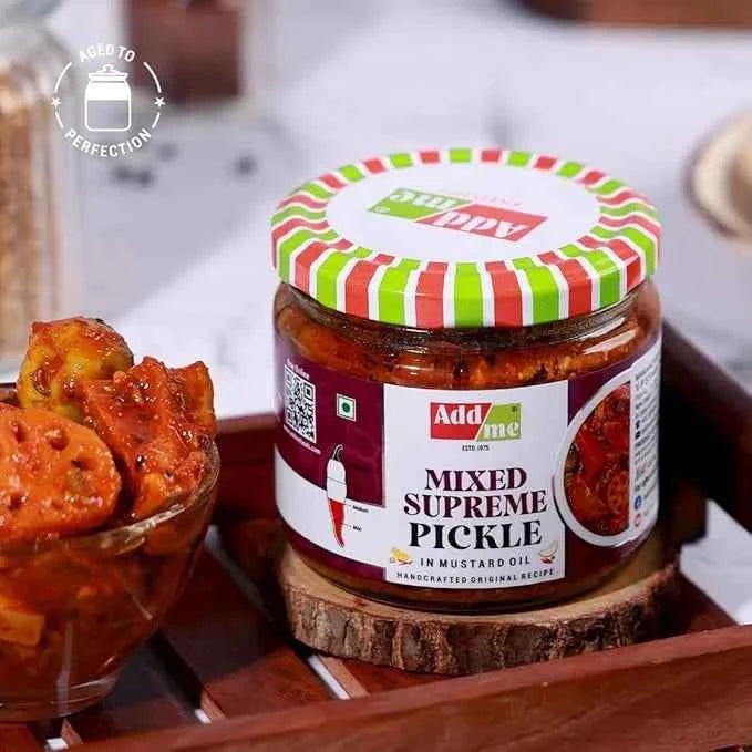 Mixed Supreme Pickle In Mustard Oil 300gm, Handmade Achar