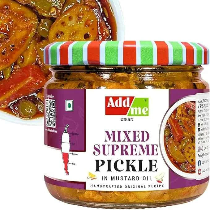 Mixed Supreme Pickle In Mustard Oil 300gm, Handmade Achar