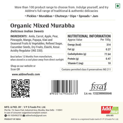 Premium Mix Murabba With Kesar, Elaichi 1kg, Fresh, Delicious Muraba