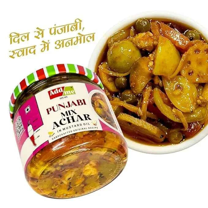 Punjabi Mixed Pickle In Mustard Oil 300gm, Handmade Mix Achar