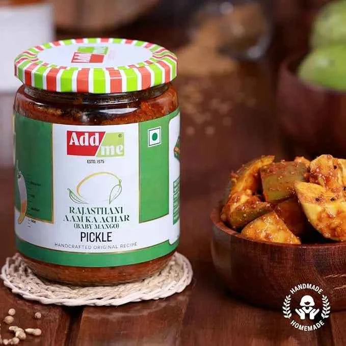 Authentic Rajasthani Mango Pickle - Handmade Aam Ka Achar with Royal Spices (500gm)