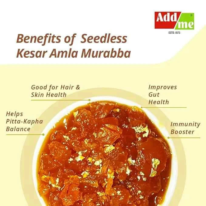 Seedless Amla Murabba With Kesar, Elaichi, 500gm, Naturally Preserved