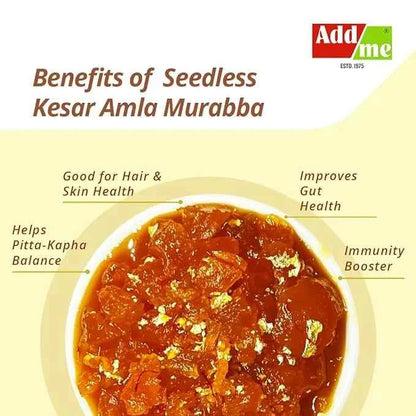 Seedless Amla Murabba With Kesar, Elaichi, 500gm, Naturally Preserved