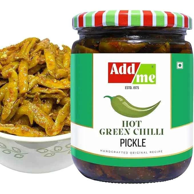 Spicy Green Chilli Pickle, Authentic Hari Mirch ka Achar