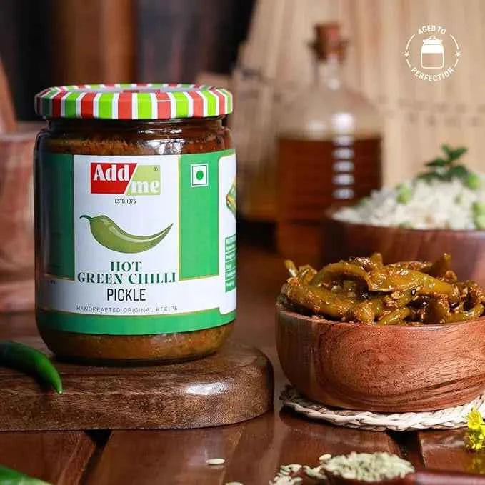 Spicy Green Chilli Pickle, Authentic Hari Mirch ka Achar