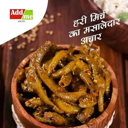 Spicy Green Chilli Pickle, Authentic Hari Mirch ka Achar