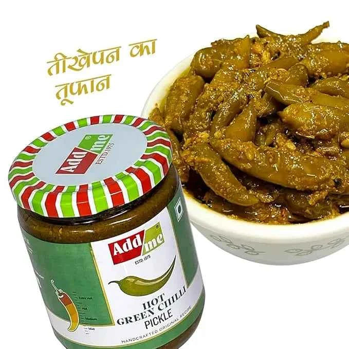 Spicy Green Chilli Pickle, Authentic Hari Mirch ka Achar