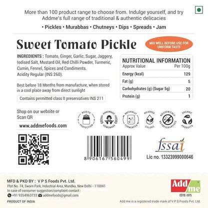Tomato Pickle 300gm – Spicy & Tangy Pickle Made with Ripe Tomatoes