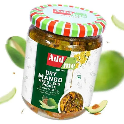 Traditional Dry Mango Seedless Pickle - Homemade Aam Ka Achar in Mustard Oil (500gm)